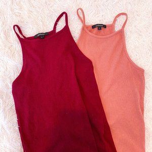 2 Racerback Ribbed Tank Tops